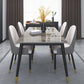 Nordic 1/2/5/7 Pieces Dining Set Rectangular Sintered Stone Dining Table Set for Home Use 5 Pieces: Table, 4 White Chairs Clearhalo 'Dining Room Sets' 'Dining Tables & Seating' 'dining_room_set' 'furn' 'furn_dining_room_set' 'Furniture' 'furniture_dining_room_set' 'Kitchen & Dining Furniture' 'kitchen&dining_furn' 'kitchen' 4556494