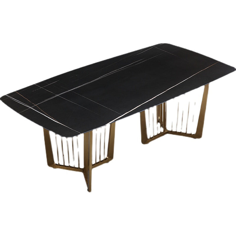 1/4/5/7 Pieces Modern Furniture Black Rectangle Stone Top Dining Room Set Clearhalo 'Dining Room Sets' 'Dining Tables & Seating' 'dining_room_set' 'furn' 'furn_dining_room_set' 'Furniture' 'furniture_dining_room_set' 'Kitchen & Dining Furniture' 'kitchen&dining_furn' 'kitchen' 4556522