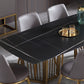 1/4/5/7 Pieces Modern Furniture Black Rectangle Stone Top Dining Room Set Clearhalo 'Dining Room Sets' 'Dining Tables & Seating' 'dining_room_set' 'furn' 'furn_dining_room_set' 'Furniture' 'furniture_dining_room_set' 'Kitchen & Dining Furniture' 'kitchen&dining_furn' 'kitchen' 4556524