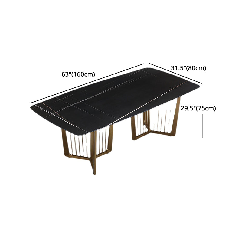 1/4/5/7 Pieces Modern Furniture Black Rectangle Stone Top Dining Room Set Clearhalo 'Dining Room Sets' 'Dining Tables & Seating' 'dining_room_set' 'furn' 'furn_dining_room_set' 'Furniture' 'furniture_dining_room_set' 'Kitchen & Dining Furniture' 'kitchen&dining_furn' 'kitchen' 4556529