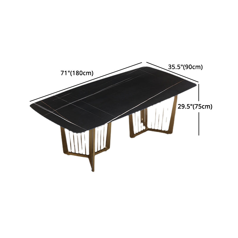 1/4/5/7 Pieces Modern Furniture Black Rectangle Stone Top Dining Room Set Clearhalo 'Dining Room Sets' 'Dining Tables & Seating' 'dining_room_set' 'furn' 'furn_dining_room_set' 'Furniture' 'furniture_dining_room_set' 'Kitchen & Dining Furniture' 'kitchen&dining_furn' 'kitchen' 4556530
