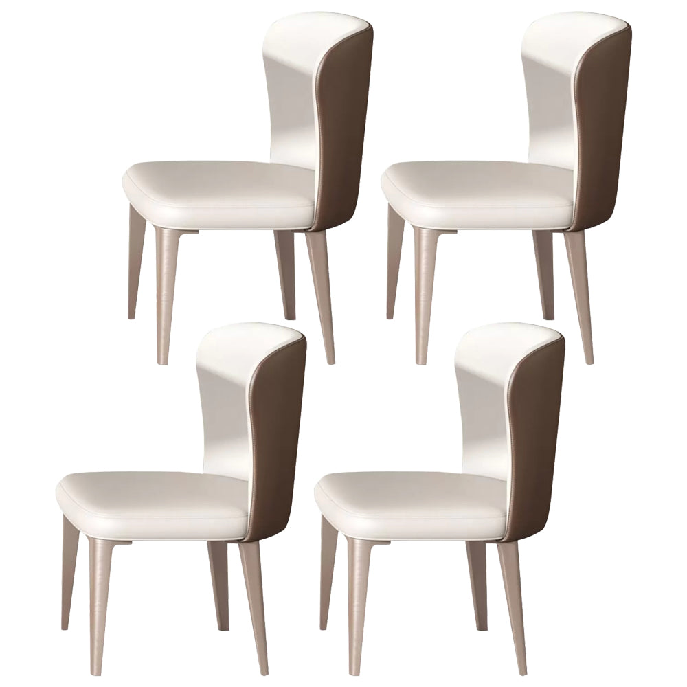 Contemporary 1/4/5/7 Pieces Dining Set Sintered Stone Dining Table for Kitchen 4 Beige Chairs Clearhalo 'Dining Room Sets' 'Dining Tables & Seating' 'dining_room_set' 'furn' 'furn_dining_room_set' 'Furniture' 'furniture_dining_room_set' 'Kitchen & Dining Furniture' 'kitchen&dining_furn' 'kitchen' 4556549