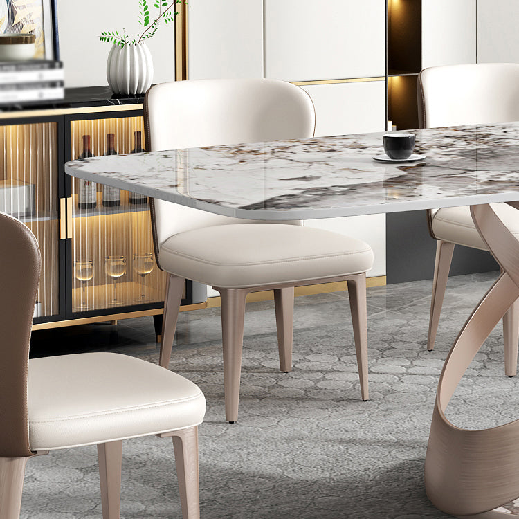 Contemporary 1/4/5/7 Pieces Dining Set Sintered Stone Dining Table for Kitchen Clearhalo 'Dining Room Sets' 'Dining Tables & Seating' 'dining_room_set' 'furn' 'furn_dining_room_set' 'Furniture' 'furniture_dining_room_set' 'Kitchen & Dining Furniture' 'kitchen&dining_furn' 'kitchen' 4556551