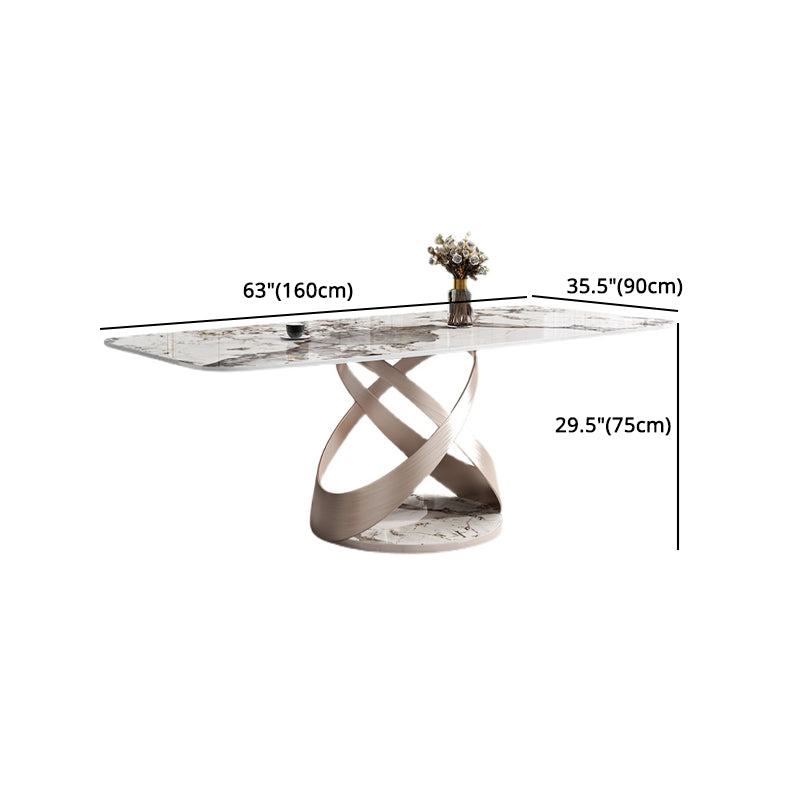 Contemporary 1/4/5/7 Pieces Dining Set Sintered Stone Dining Table for Kitchen Clearhalo 'Dining Room Sets' 'Dining Tables & Seating' 'dining_room_set' 'furn' 'furn_dining_room_set' 'Furniture' 'furniture_dining_room_set' 'Kitchen & Dining Furniture' 'kitchen&dining_furn' 'kitchen' 4556559
