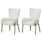 Glam Style 1/2/3/4/5 Pieces Dining Set Stone Top Dining Furniture Set for Living Room 2 White Chairs Clearhalo 'Dining Room Sets' 'Dining Tables & Seating' 'dining_room_set' 'furn' 'furn_dining_room_set' 'Furniture' 'furniture_dining_room_set' 'Kitchen & Dining Furniture' 'kitchen&dining_furn' 'kitchen' 4556571