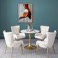 Glam Style 1/2/3/4/5 Pieces Dining Set Stone Top Dining Furniture Set for Living Room Clearhalo 'Dining Room Sets' 'Dining Tables & Seating' 'dining_room_set' 'furn' 'furn_dining_room_set' 'Furniture' 'furniture_dining_room_set' 'Kitchen & Dining Furniture' 'kitchen&dining_furn' 'kitchen' 4556577