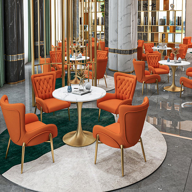 Glam Style 1/2/3/4/5 Pieces Dining Set Stone Top Dining Furniture Set for Living Room Clearhalo 'Dining Room Sets' 'Dining Tables & Seating' 'dining_room_set' 'furn' 'furn_dining_room_set' 'Furniture' 'furniture_dining_room_set' 'Kitchen & Dining Furniture' 'kitchen&dining_furn' 'kitchen' 4556578