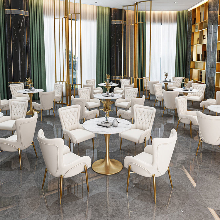 Glam Style 1/2/3/4/5 Pieces Dining Set Stone Top Dining Furniture Set for Living Room Clearhalo 'Dining Room Sets' 'Dining Tables & Seating' 'dining_room_set' 'furn' 'furn_dining_room_set' 'Furniture' 'furniture_dining_room_set' 'Kitchen & Dining Furniture' 'kitchen&dining_furn' 'kitchen' 4556579