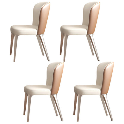 Modern Style 1/3/4/5/7/9 Pieces Dining Sintered Stone Dining Table Set with Metal Legs 4 Brown Chairs Clearhalo 'Dining Room Sets' 'Dining Tables & Seating' 'dining_room_set' 'furn' 'furn_dining_room_set' 'Furniture' 'furniture_dining_room_set' 'Kitchen & Dining Furniture' 'kitchen&dining_furn' 'kitchen' 4556586