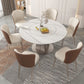 Modern Style 1/3/4/5/7/9 Pieces Dining Sintered Stone Dining Table Set with Metal Legs Clearhalo 'Dining Room Sets' 'Dining Tables & Seating' 'dining_room_set' 'furn' 'furn_dining_room_set' 'Furniture' 'furniture_dining_room_set' 'Kitchen & Dining Furniture' 'kitchen&dining_furn' 'kitchen' 4556587