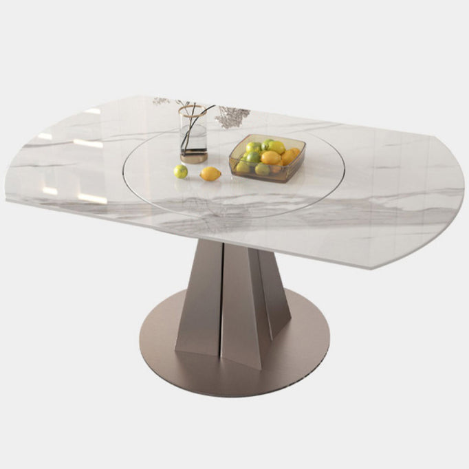 Modern Style 1/3/4/5/7/9 Pieces Dining Sintered Stone Dining Table Set with Metal Legs Clearhalo 'Dining Room Sets' 'Dining Tables & Seating' 'dining_room_set' 'furn' 'furn_dining_room_set' 'Furniture' 'furniture_dining_room_set' 'Kitchen & Dining Furniture' 'kitchen&dining_furn' 'kitchen' 4556595