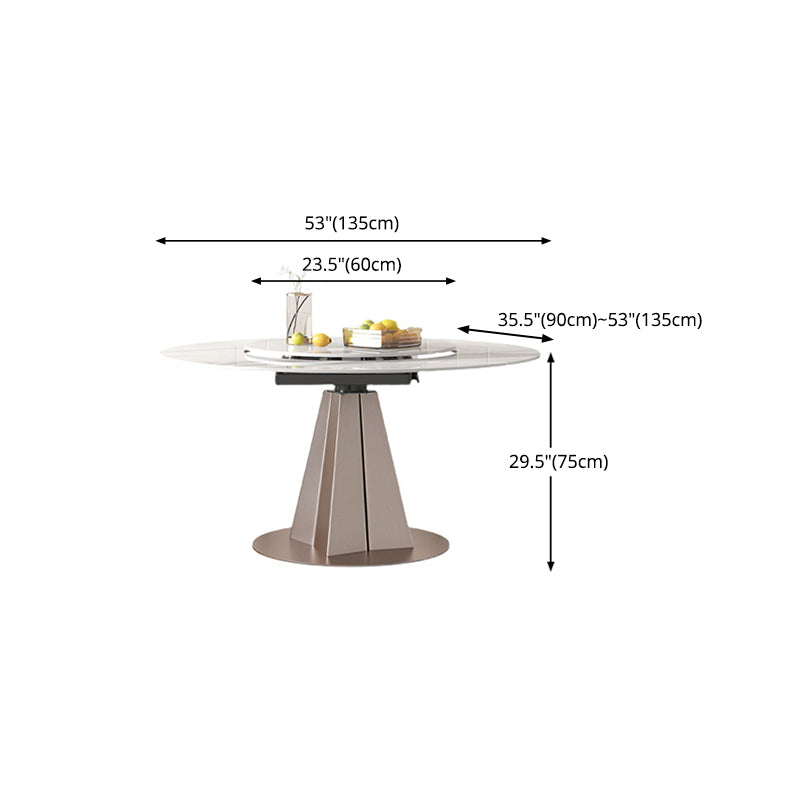 Modern Style 1/3/4/5/7/9 Pieces Dining Sintered Stone Dining Table Set with Metal Legs Clearhalo 'Dining Room Sets' 'Dining Tables & Seating' 'dining_room_set' 'furn' 'furn_dining_room_set' 'Furniture' 'furniture_dining_room_set' 'Kitchen & Dining Furniture' 'kitchen&dining_furn' 'kitchen' 4556602