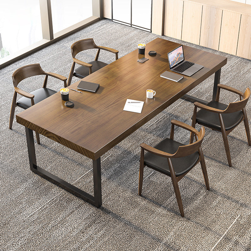 Modern 1/2/5/7/10 Pieces Dining Set Solid Wood Dining Table Set for Dining Areas 5 Pieces: Table, 4 Chairs Clearhalo 'Dining Room Sets' 'Dining Tables & Seating' 'dining_room_set' 'furn' 'furn_dining_room_set' 'Furniture' 'furniture_dining_room_set' 'Kitchen & Dining Furniture' 'kitchen&dining_furn' 'kitchen' 4556606