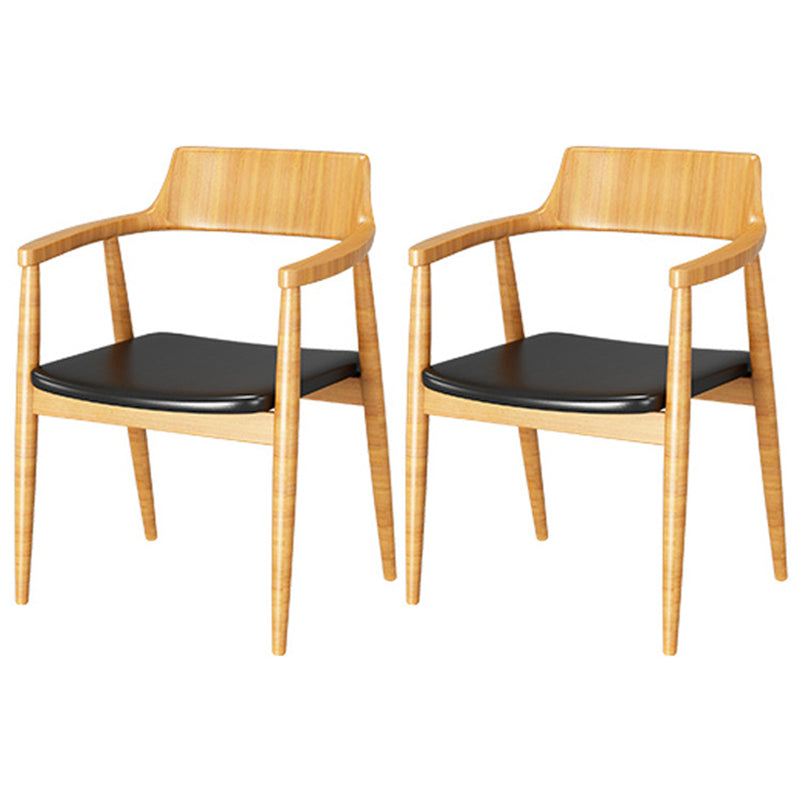 Modern 1/2/5/7/10 Pieces Dining Set Solid Wood Dining Table Set for Dining Areas 2 Black-Brown Chairs Clearhalo 'Dining Room Sets' 'Dining Tables & Seating' 'dining_room_set' 'furn' 'furn_dining_room_set' 'Furniture' 'furniture_dining_room_set' 'Kitchen & Dining Furniture' 'kitchen&dining_furn' 'kitchen' 4556614