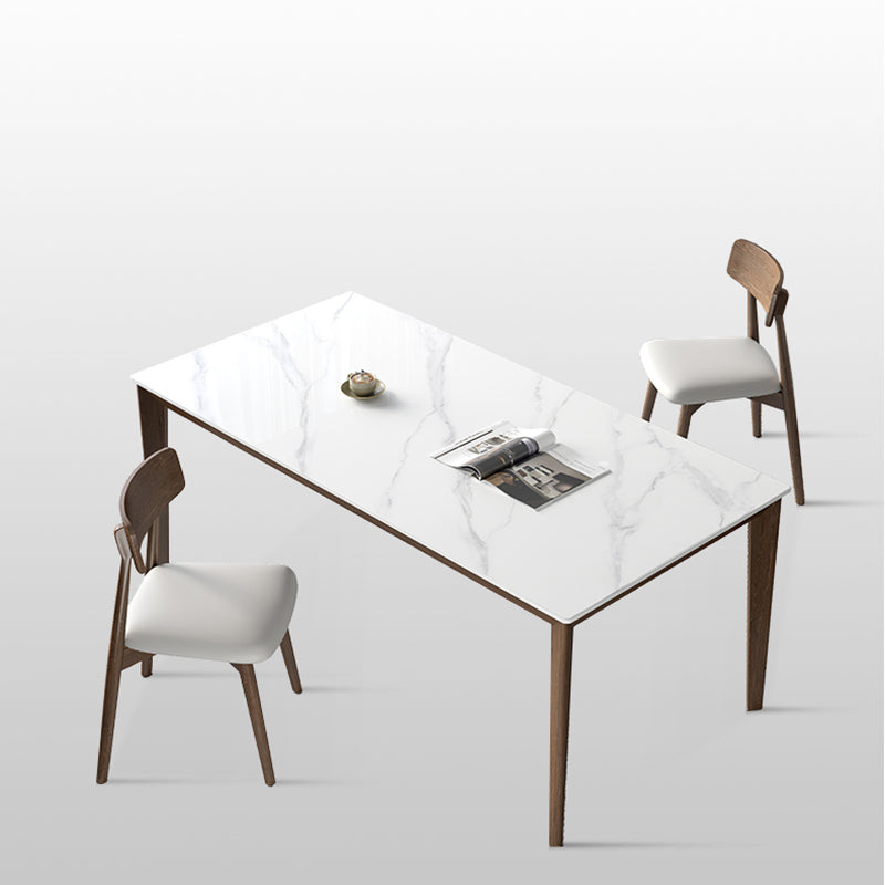 1/3/4/5 Pieces Ash Wood Dining Table Set with White Sintered Stone Top Modern Dinette Set 3 Pieces: Table, 2 Chairs Clearhalo 'Dining Room Sets' 'Dining Tables & Seating' 'dining_room_set' 'furn' 'furn_dining_room_set' 'Furniture' 'furniture_dining_room_set' 'Kitchen & Dining Furniture' 'kitchen&dining_furn' 'kitchen' 4556625