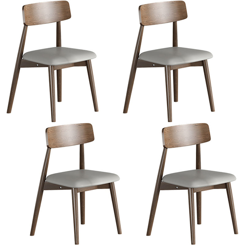 1/3/4/5 Pieces Ash Wood Dining Table Set with White Sintered Stone Top Modern Dinette Set 4 Walnut Chairs Clearhalo 'Dining Room Sets' 'Dining Tables & Seating' 'dining_room_set' 'furn' 'furn_dining_room_set' 'Furniture' 'furniture_dining_room_set' 'Kitchen & Dining Furniture' 'kitchen&dining_furn' 'kitchen' 4556632