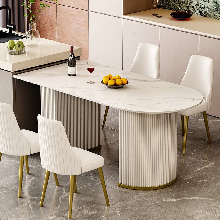 Glam 1/2/4/5/7 Pieces Table and Chair Set White Dining Table with Chairs Clearhalo 'Dining Room Sets' 'Dining Tables & Seating' 'dining_room_set' 'furn' 'furn_dining_room_set' 'Furniture' 'furniture_dining_room_set' 'Kitchen & Dining Furniture' 'kitchen&dining_furn' 'kitchen' 4556639
