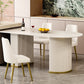 Glam 1/2/4/5/7 Pieces Table and Chair Set White Dining Table with Chairs 4 Pieces: Table, 3 Chairs Clearhalo 'Dining Room Sets' 'Dining Tables & Seating' 'dining_room_set' 'furn' 'furn_dining_room_set' 'Furniture' 'furniture_dining_room_set' 'Kitchen & Dining Furniture' 'kitchen&dining_furn' 'kitchen' 4556647