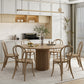 Round Pedestal Casual Dining Table Wood Color Fixed Table with Pinewood Solid Wood Clearhalo ' dining_table' 'Dining Tables & Seating' 'Dining Tables' 'furn' 'furn_dining_table' 'Furniture' 'furniture_dining_table' 'Kitchen & Dining Furniture' 'kitchen&dining_furn' 'kitchen' 'kitchen_dining_table' 4556692