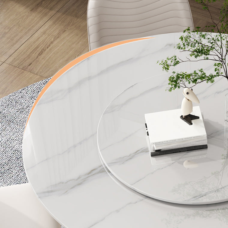 Round Stone Dining Site Table Traditional Luxury Pedestal Casual Furniture Clearhalo ' dining_table' 'Dining Tables & Seating' 'Dining Tables' 'furn' 'furn_dining_table' 'Furniture' 'furniture_dining_table' 'Kitchen & Dining Furniture' 'kitchen&dining_furn' 'kitchen' 'kitchen_dining_table' 4556708