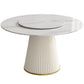 Round Stone Dining Site Table Traditional Luxury Pedestal Casual Furniture Lazy Susan Without Chairs Clearhalo ' dining_table' 'Dining Tables & Seating' 'Dining Tables' 'furn' 'furn_dining_table' 'Furniture' 'furniture_dining_table' 'Kitchen & Dining Furniture' 'kitchen&dining_furn' 'kitchen' 'kitchen_dining_table' 4556710