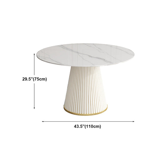 Round Stone Dining Site Table Traditional Luxury Pedestal Casual Furniture Clearhalo ' dining_table' 'Dining Tables & Seating' 'Dining Tables' 'furn' 'furn_dining_table' 'Furniture' 'furniture_dining_table' 'Kitchen & Dining Furniture' 'kitchen&dining_furn' 'kitchen' 'kitchen_dining_table' 4556717