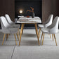 Rectangle Stone Dining Site Table Traditional Luxury Furniture with 4 Legs 63"L x 31.5"W x 29.5"H Without Chairs Clearhalo ' dining_table' 'Dining Tables & Seating' 'Dining Tables' 'furn' 'furn_dining_table' 'Furniture' 'furniture_dining_table' 'Kitchen & Dining Furniture' 'kitchen&dining_furn' 'kitchen' 'kitchen_dining_table' 4556724