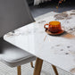 Rectangle Stone Dining Site Table Traditional Luxury Furniture with 4 Legs Clearhalo ' dining_table' 'Dining Tables & Seating' 'Dining Tables' 'furn' 'furn_dining_table' 'Furniture' 'furniture_dining_table' 'Kitchen & Dining Furniture' 'kitchen&dining_furn' 'kitchen' 'kitchen_dining_table' 4556727