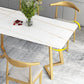 Rectangle Glam Style Dining Table Double Pedestal Table with Sintered Stone Clearhalo ' dining_table' 'Dining Tables & Seating' 'Dining Tables' 'furn' 'furn_dining_table' 'Furniture' 'furniture_dining_table' 'Kitchen & Dining Furniture' 'kitchen&dining_furn' 'kitchen' 'kitchen_dining_table' 4556760
