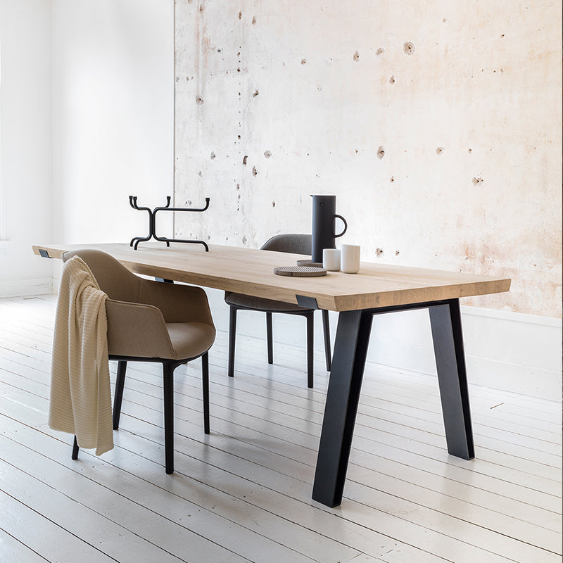Rectangle 4 Legs Industrial Table Wood Color Fixed Table of Solid Wood 70.9"L x 31.5"W x 29.5"H Without Chairs Clearhalo ' dining_table' 'Dining Tables & Seating' 'Dining Tables' 'furn' 'furn_dining_table' 'Furniture' 'furniture_dining_table' 'Kitchen & Dining Furniture' 'kitchen&dining_furn' 'kitchen' 'kitchen_dining_table' 4556772