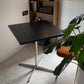 Solid Wood Dining Table Industrial Home Use Dining Table with Stainless Steel Base 23.6"L x 23.6"W x 29.5"H Square Black Clearhalo ' dining_table' 'Dining Tables & Seating' 'Dining Tables' 'Furniture' 'furniture_dining_table' 'Kitchen & Dining Furniture' 'kitchen&dining_furn' 'kitchen' 'kitchen_dining_table' 4556786