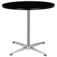 Solid Wood Dining Table Industrial Home Use Dining Table with Stainless Steel Base Round Black Clearhalo ' dining_table' 'Dining Tables & Seating' 'Dining Tables' 'Furniture' 'furniture_dining_table' 'Kitchen & Dining Furniture' 'kitchen&dining_furn' 'kitchen' 'kitchen_dining_table' 4556791