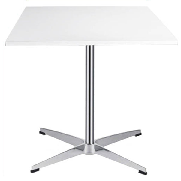 Solid Wood Dining Table Industrial Home Use Dining Table with Stainless Steel Base Square White Clearhalo ' dining_table' 'Dining Tables & Seating' 'Dining Tables' 'Furniture' 'furniture_dining_table' 'Kitchen & Dining Furniture' 'kitchen&dining_furn' 'kitchen' 'kitchen_dining_table' 4556792