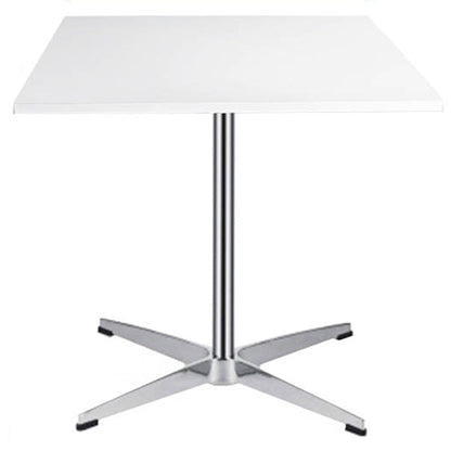 Solid Wood Dining Table Industrial Home Use Dining Table with Stainless Steel Base Square White Clearhalo ' dining_table' 'Dining Tables & Seating' 'Dining Tables' 'Furniture' 'furniture_dining_table' 'Kitchen & Dining Furniture' 'kitchen&dining_furn' 'kitchen' 'kitchen_dining_table' 4556792