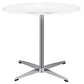 Solid Wood Dining Table Industrial Home Use Dining Table with Stainless Steel Base Round White Clearhalo ' dining_table' 'Dining Tables & Seating' 'Dining Tables' 'Furniture' 'furniture_dining_table' 'Kitchen & Dining Furniture' 'kitchen&dining_furn' 'kitchen' 'kitchen_dining_table' 4556793