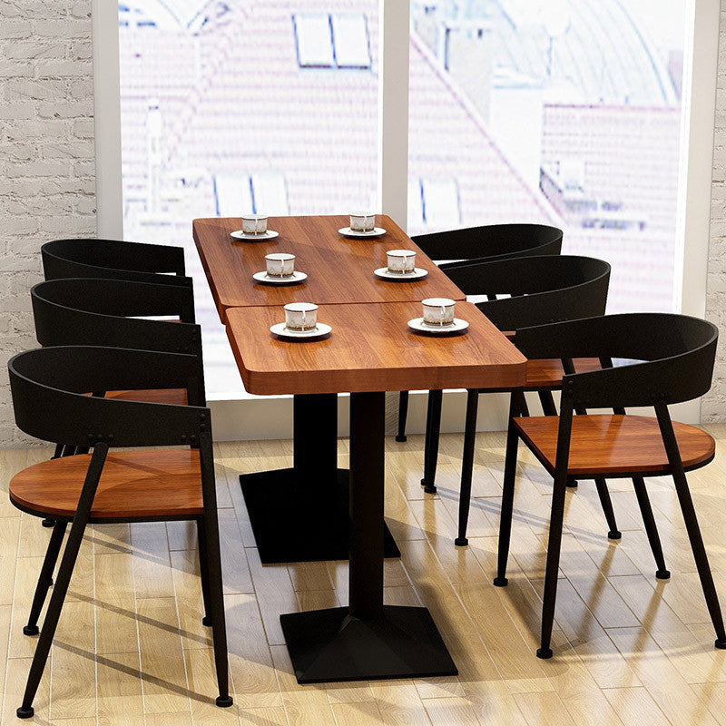 Industrial Style Dining Room Collection Pine Solid Wood Dining Site Table Clearhalo ' dining_table' 'Dining Tables & Seating' 'Dining Tables' 'furn' 'furn_dining_table' 'Furniture' 'furniture_dining_table' 'Kitchen & Dining Furniture' 'kitchen&dining_furn' 'kitchen' 'kitchen_dining_table' 4556805