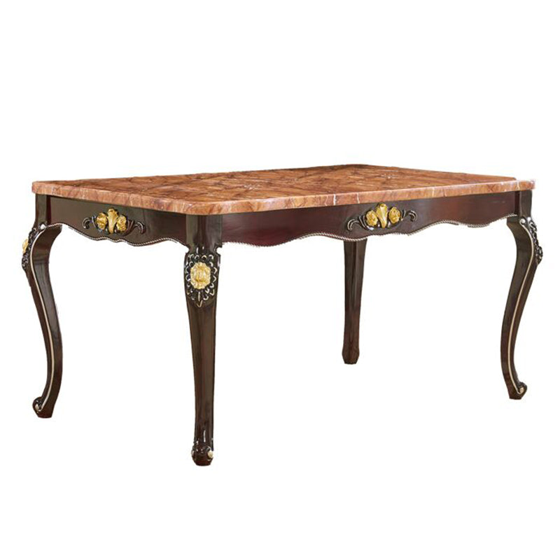 Solid Wood Base Dining Collection Rectangle Dining Table for Dining Room Brown Clearhalo ' dining_table' 'Dining Tables & Seating' 'Dining Tables' 'furn' 'furn_dining_table' 'Furniture' 'furniture_dining_table' 'Kitchen & Dining Furniture' 'kitchen&dining_furn' 'kitchen' 'kitchen_dining_table' 4556837