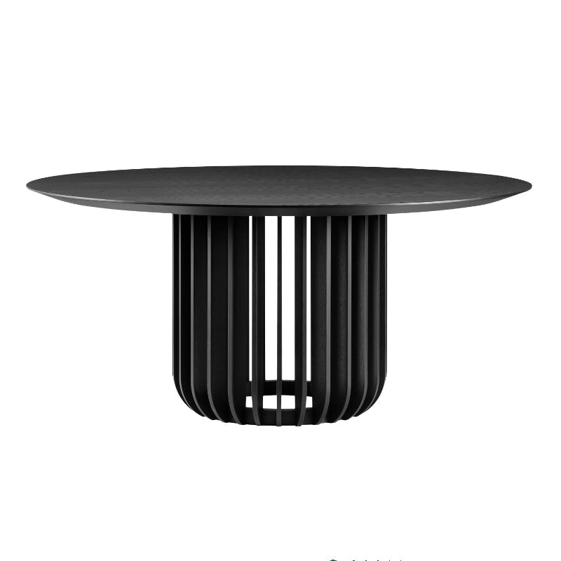Solid Wood Dining Table Simplicity Pedestal Table for Dining Room Black Without Chairs Clearhalo ' dining_table' 'Dining Tables & Seating' 'Dining Tables' 'furn' 'furn_dining_table' 'Furniture' 'furniture_dining_table' 'Kitchen & Dining Furniture' 'kitchen&dining_furn' 'kitchen' 'kitchen_dining_table' 4556870