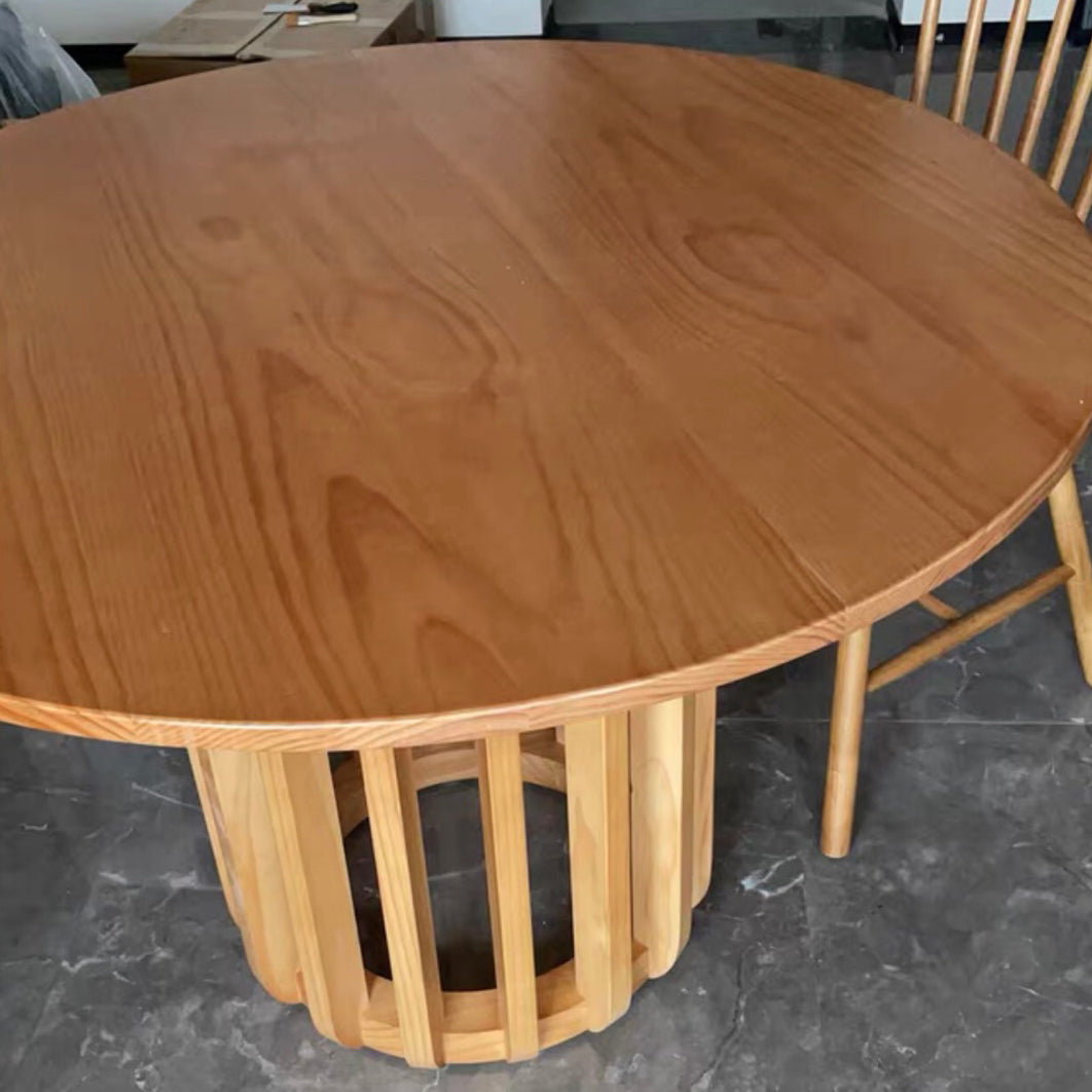 Solid Wood Dining Table Simplicity Pedestal Table for Dining Room Clearhalo ' dining_table' 'Dining Tables & Seating' 'Dining Tables' 'furn' 'furn_dining_table' 'Furniture' 'furniture_dining_table' 'Kitchen & Dining Furniture' 'kitchen&dining_furn' 'kitchen' 'kitchen_dining_table' 4556871