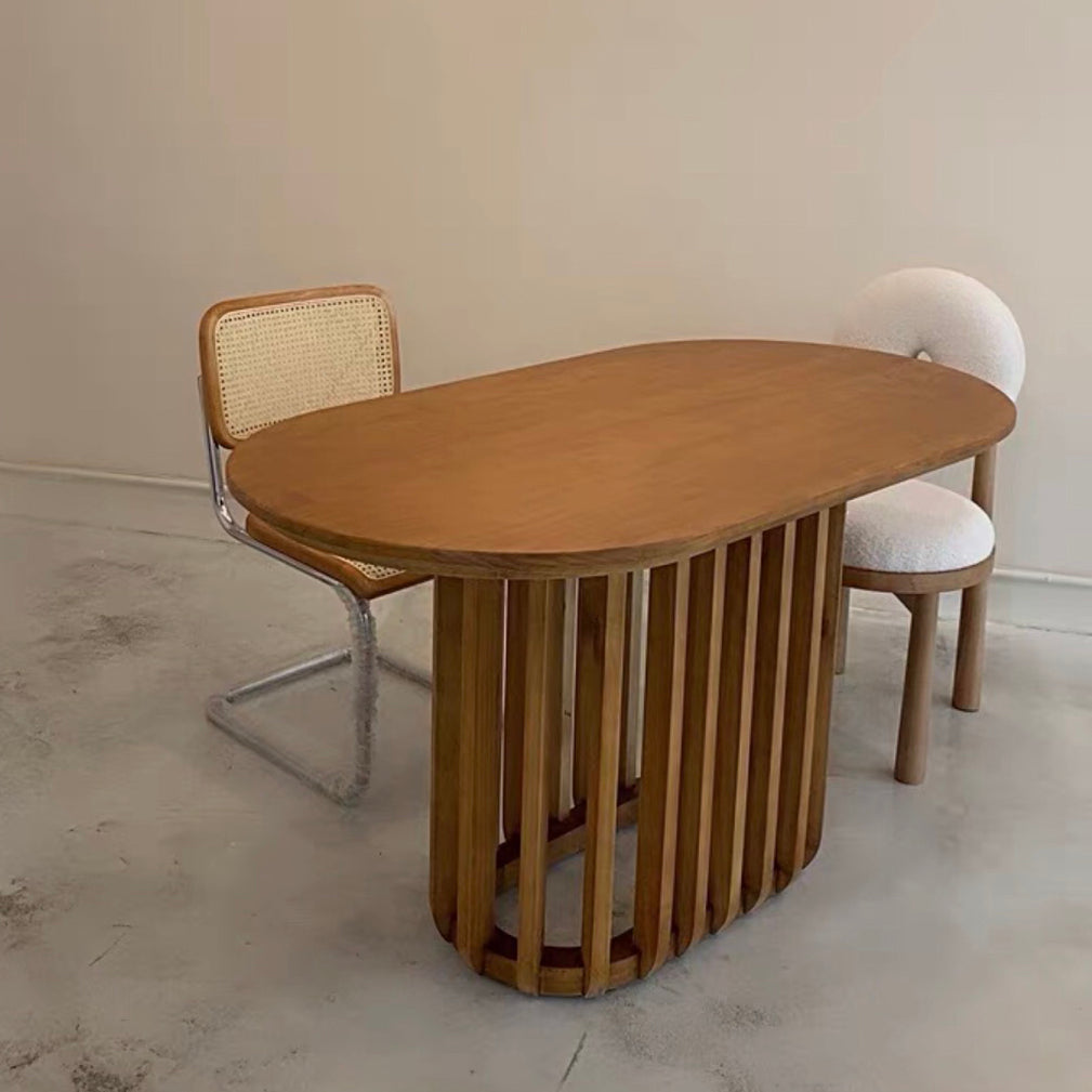 Solid Wood Dining Table Simplicity Pedestal Table for Dining Room Clearhalo ' dining_table' 'Dining Tables & Seating' 'Dining Tables' 'furn' 'furn_dining_table' 'Furniture' 'furniture_dining_table' 'Kitchen & Dining Furniture' 'kitchen&dining_furn' 'kitchen' 'kitchen_dining_table' 4556872