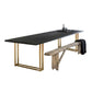 Rectangle Double Pedestal Luxury Dining Table Fixed Table of Pine Solid Wood Black Without Chairs Clearhalo ' dining_table' 'Dining Tables & Seating' 'Dining Tables' 'furn' 'furn_dining_table' 'Furniture' 'furniture_dining_table' 'Kitchen & Dining Furniture' 'kitchen&dining_furn' 'kitchen' 'kitchen_dining_table' 4556887
