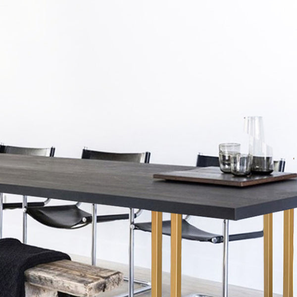 Rectangle Double Pedestal Luxury Dining Table Fixed Table of Pine Solid Wood Clearhalo ' dining_table' 'Dining Tables & Seating' 'Dining Tables' 'furn' 'furn_dining_table' 'Furniture' 'furniture_dining_table' 'Kitchen & Dining Furniture' 'kitchen&dining_furn' 'kitchen' 'kitchen_dining_table' 4556889