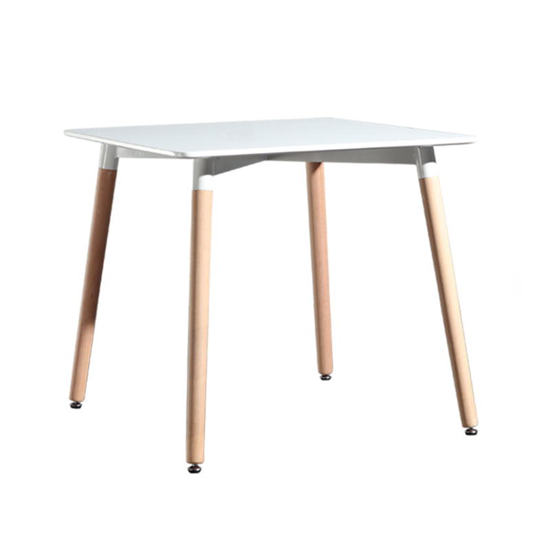 Industrial Style Dining Table MDF 4 Legs Dining Site Table for Dining Room White Without Chairs Clearhalo ' dining_table' 'Dining Tables & Seating' 'Dining Tables' 'furn' 'furn_dining_table' 'Furniture' 'furniture_dining_table' 'Kitchen & Dining Furniture' 'kitchen&dining_furn' 'kitchen' 'kitchen_dining_table' 4556899