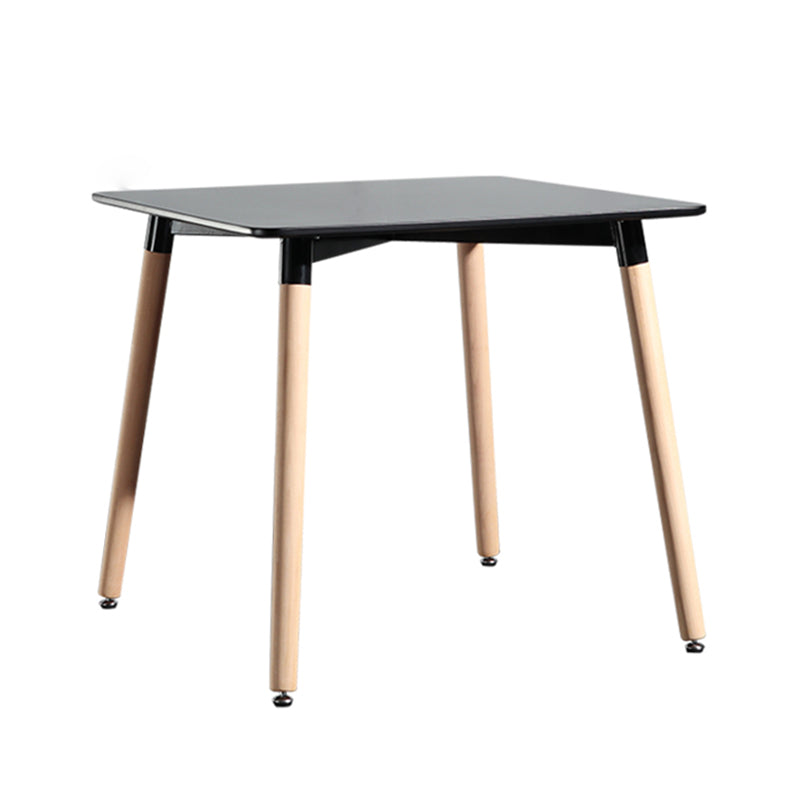 Industrial Style Dining Table MDF 4 Legs Dining Site Table for Dining Room Black Without Chairs Clearhalo ' dining_table' 'Dining Tables & Seating' 'Dining Tables' 'furn' 'furn_dining_table' 'Furniture' 'furniture_dining_table' 'Kitchen & Dining Furniture' 'kitchen&dining_furn' 'kitchen' 'kitchen_dining_table' 4556900