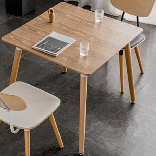 Industrial Style Dining Table MDF 4 Legs Dining Site Table for Dining Room Natural 31.5"L x 31.5"W x 29.5"H Without Chairs Clearhalo ' dining_table' 'Dining Tables & Seating' 'Dining Tables' 'furn' 'furn_dining_table' 'Furniture' 'furniture_dining_table' 'Kitchen & Dining Furniture' 'kitchen&dining_furn' 'kitchen' 'kitchen_dining_table' 4556904