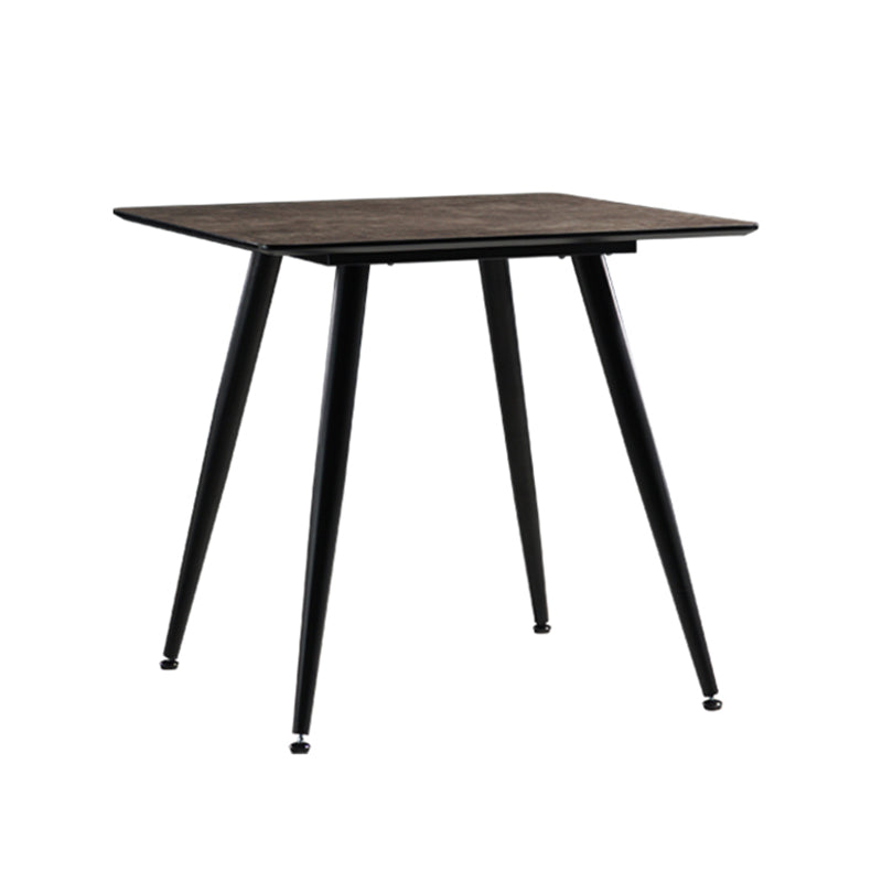 Industrial Style Dining Table MDF 4 Legs Dining Site Table for Dining Room Gray 39.4"L x 39.4"W x 29.5"H Without Chairs Clearhalo ' dining_table' 'Dining Tables & Seating' 'Dining Tables' 'furn' 'furn_dining_table' 'Furniture' 'furniture_dining_table' 'Kitchen & Dining Furniture' 'kitchen&dining_furn' 'kitchen' 'kitchen_dining_table' 4556905