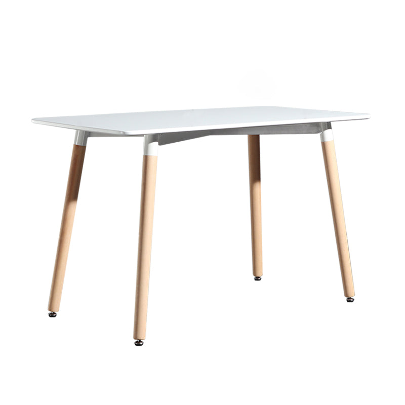 Industrial Style Dining Table MDF 4 Legs Dining Site Table for Dining Room White Without Chairs Clearhalo ' dining_table' 'Dining Tables & Seating' 'Dining Tables' 'furn' 'furn_dining_table' 'Furniture' 'furniture_dining_table' 'Kitchen & Dining Furniture' 'kitchen&dining_furn' 'kitchen' 'kitchen_dining_table' 4556908
