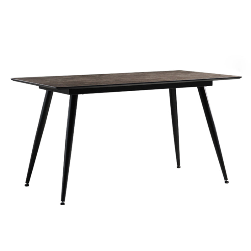 Industrial Style Dining Table MDF 4 Legs Dining Site Table for Dining Room Gray Without Chairs Clearhalo ' dining_table' 'Dining Tables & Seating' 'Dining Tables' 'furn' 'furn_dining_table' 'Furniture' 'furniture_dining_table' 'Kitchen & Dining Furniture' 'kitchen&dining_furn' 'kitchen' 'kitchen_dining_table' 4556911