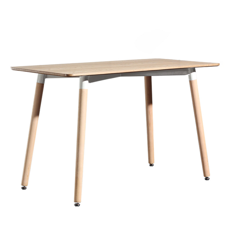 Industrial Style Dining Table MDF 4 Legs Dining Site Table for Dining Room Natural Without Chairs Clearhalo ' dining_table' 'Dining Tables & Seating' 'Dining Tables' 'furn' 'furn_dining_table' 'Furniture' 'furniture_dining_table' 'Kitchen & Dining Furniture' 'kitchen&dining_furn' 'kitchen' 'kitchen_dining_table' 4556913