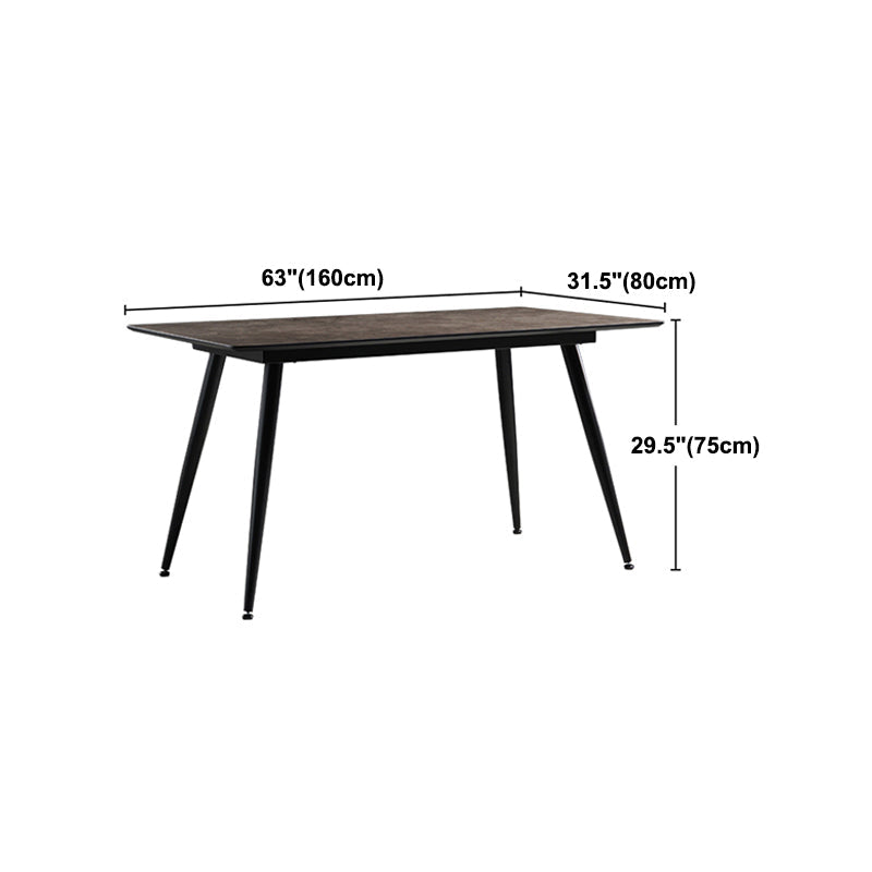 Industrial Style Dining Table MDF 4 Legs Dining Site Table for Dining Room Clearhalo ' dining_table' 'Dining Tables & Seating' 'Dining Tables' 'furn' 'furn_dining_table' 'Furniture' 'furniture_dining_table' 'Kitchen & Dining Furniture' 'kitchen&dining_furn' 'kitchen' 'kitchen_dining_table' 4556921